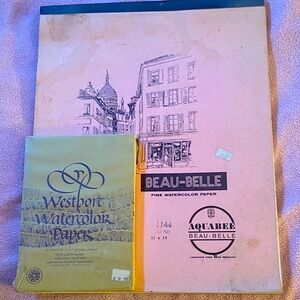 3/$15. Watercolor paper Aquabee Beau-Belle and Westport